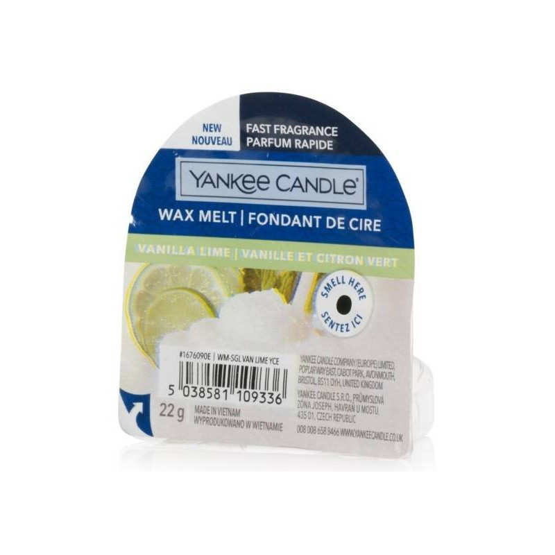 Wosk zapachowy do kominków Yankee Vanilla Lime