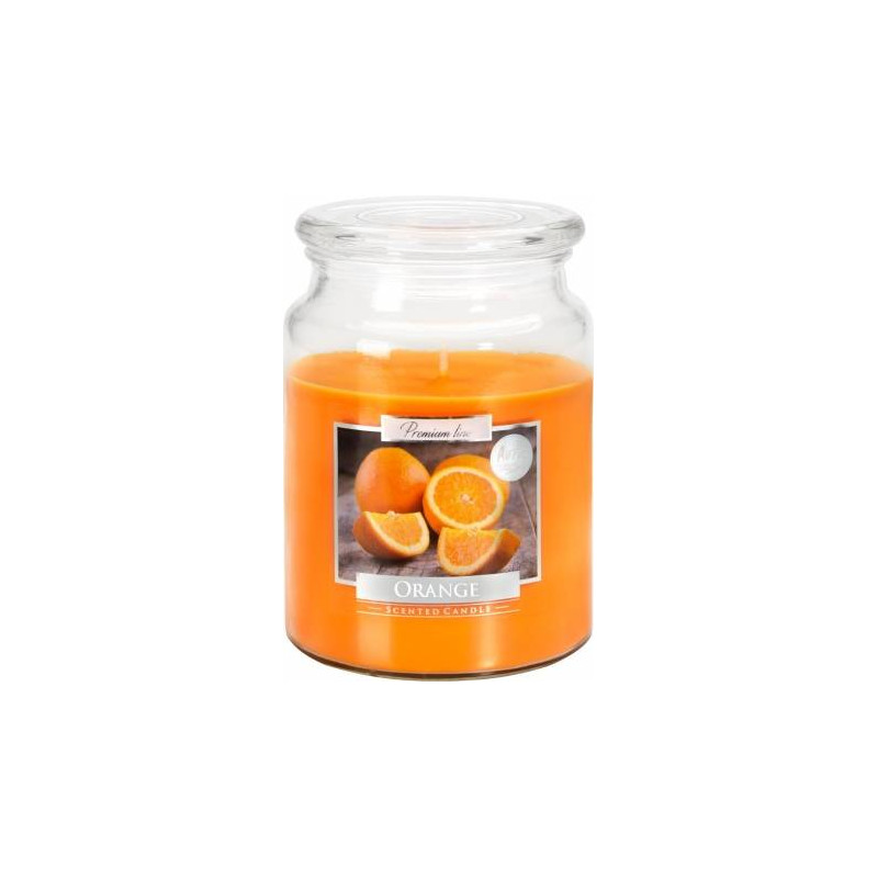 Duża Świeca Zapachowa w Szkle z Wieczkiem Orange Pomarańcza