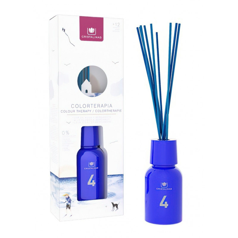 Dyfuzor Zapachowy Cristalinas COLORTHERAPY No.4 Blue 125 ml | Białe Kwiaty i Bergamotka CRISTALINAS - 1