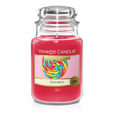 Yankee Candle Duża Świeca Zapachowa Tutti-Frutti | Cukierki Owocowe Yankee Candle - 1