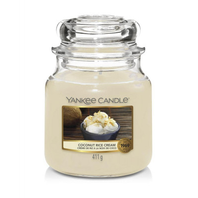 Yankee Candle Coconut Rice Cream Średnia Świeca Zapachowa Yankee Candle - 1