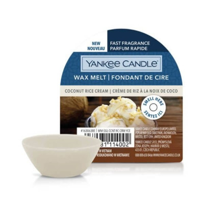 Wosk zapachowy do kominków Yankee Coconut Rice Cream Yankee Candle - 1