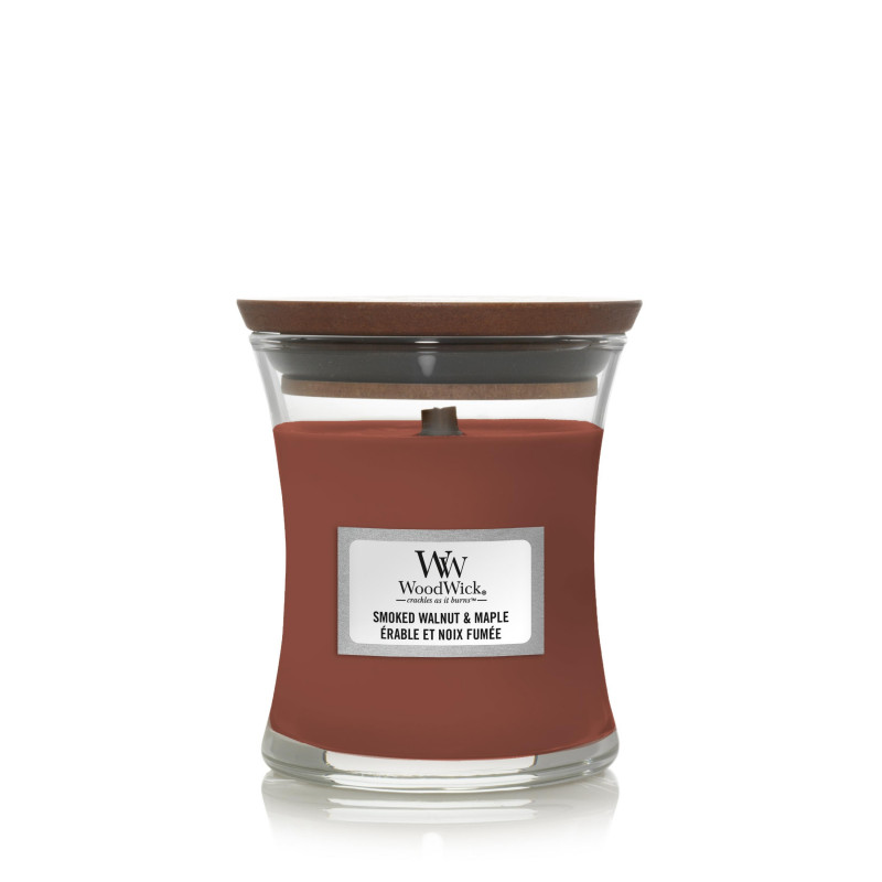 Woodwick Core Mała świeca zapachowa Smoked Walnut & Maple