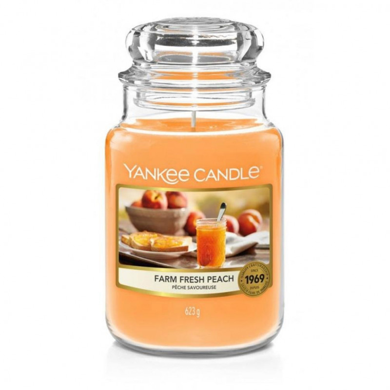 Yankee Candle Farm Fresh Peach Duża świeca zapachowa Jesień/Zima