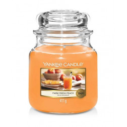 Yankee Candle Farm Fresh Peach średnia świeca zapachowa Jesień 2021