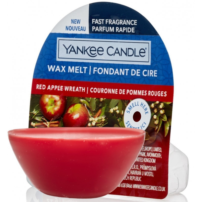 Wosk zapachowy do kominków Yankee Red Apple Wreath Święta