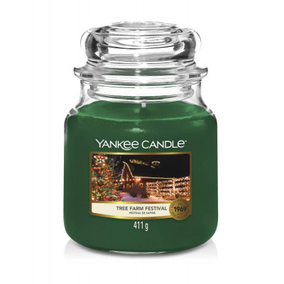 Yankee Candle Tree Farm Festival Średnia świeca zapachowa Święta 2021