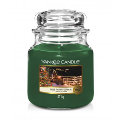 Yankee Candle Tree Farm Festival Średnia świeca zapachowa Święta 2021