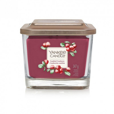 Yankee Candle Elevation Candied Cranberry Średnia Świeca Zapachowa Święta