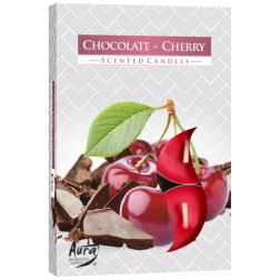 Podgrzewacze zapachowe Bispol Chocolate Cherry Czekolada-Wiśnia 6 sztuk P15-104