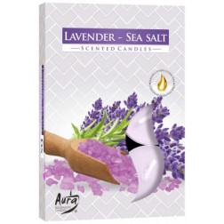 Podgrzewacze zapachowe Bispol Lavender Sea Salt (Lawenda i Sól Morska) 6 sztuk P15-185 Bispol - 1