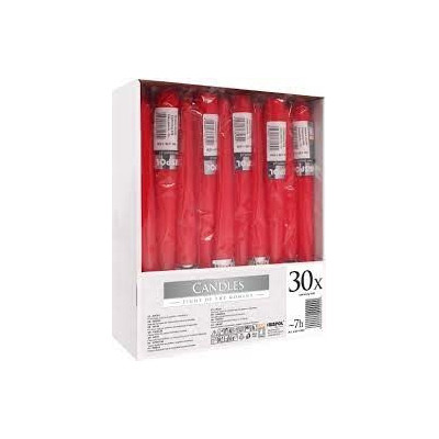 Table Candle Cone Bispol Red 30 pieces s30-1-030 Bispol - 1