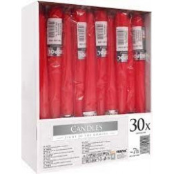 Table Candle Cone Bispol Red 30 pieces s30-1-030 Bispol - 1