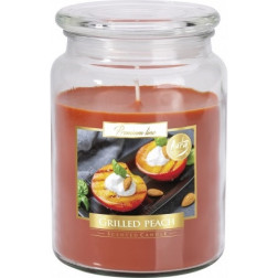 Duża Świeca Zapachowa w Szkle z Wieczkiem Grilled Peach (Grillowana Brzoskwinia) snd99-331 Bispol - 1