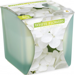 Świeca zapachowa w matowym szkle Bispol Białe Kwiaty snk80m-179 Bispol - 1