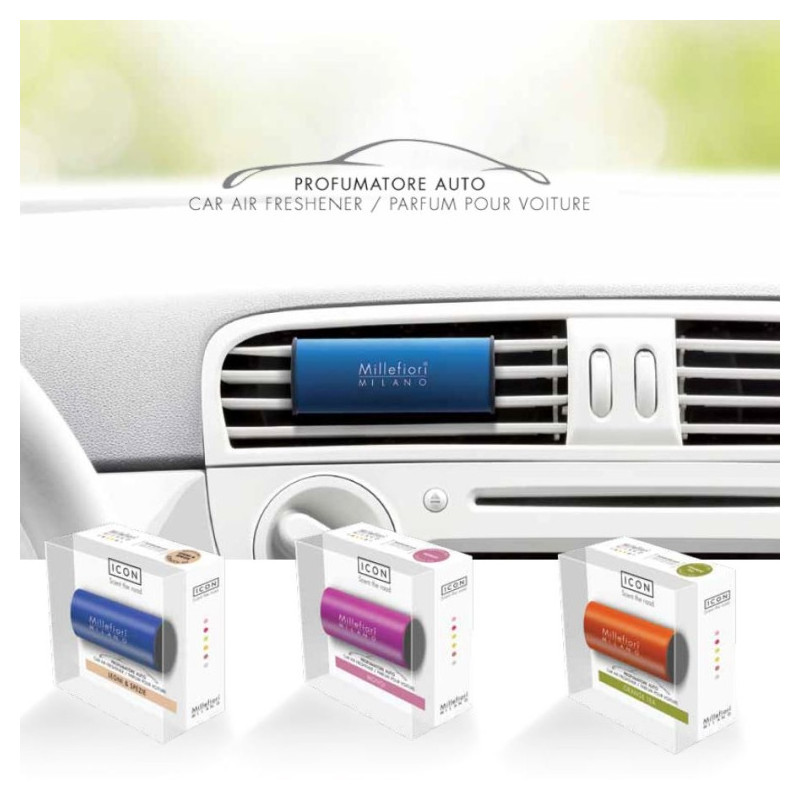 Millefiori Milano Icon Car Air Freshener Silver Spirit - Silver Spirit Car  Air Freshener