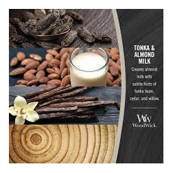 Świeca Zapachowa WoodWick Tonka & Almond Milk Mała 85g