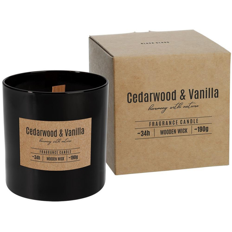 Eko świeca zapachowa Cedarwood & Vanilla drzewo cedrowe wanilia 190g