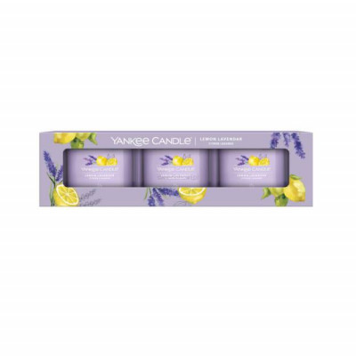 Zestaw Yankee Candle Lemon Lavender 3 świece mini