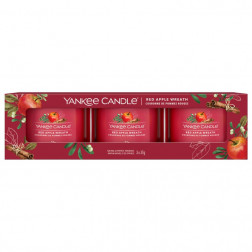 Zestaw Yankee Candle Red Apple Wreath 3 x świece mini