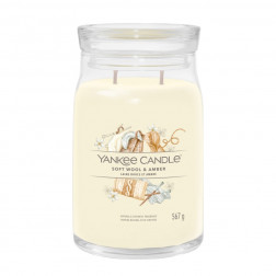 Yankee Candle Signature Soft Wool & Amber Duża świeca zapachowa 567g