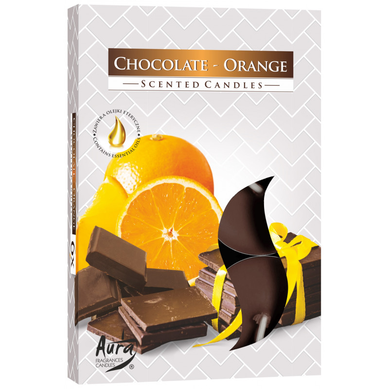 Podgrzewacze zapachowe Bispol Chocolate – Orange (Czekolada – Pomarańcza) 6 sztuk P15-340