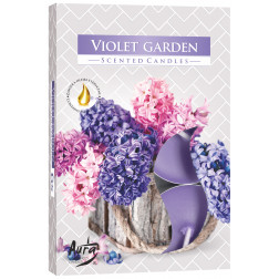 Podgrzewacze zapachowe Bispol Violet Garden (Fioletowy Ogród) 6 sztuk P15-343