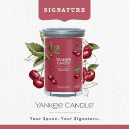 Yankee Candle Signature Black Cherry Tumbler z 2 knotami 567g