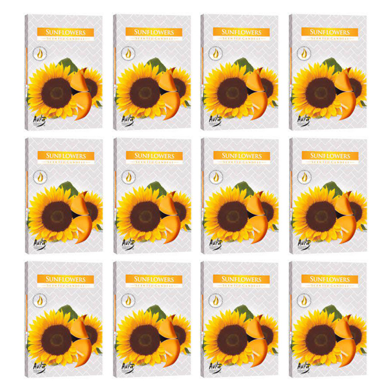 Podgrzewacze zapachowe Sunflowers (Słoneczniki) 12 Opakowań x 6 sztuk