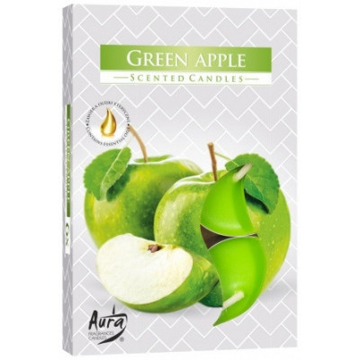Podgrzewacze zapachowe Bispol Green Apple Zielone Jabłko 6 sztuk P15-91 Bispol - 1