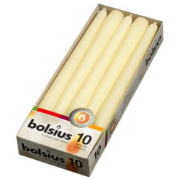 Sviečky Bolsius Point 245/24, 10 kusov ecru