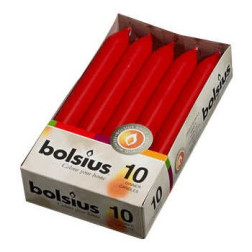 Bolsius Torpeda stolní svíčky 170/20 10 kusů, červené