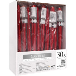 Bispol Candles 7h table candles, 30 pieces, red