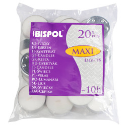 Bispol Maxi Lights candles 10h 20 pieces