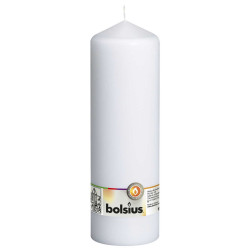 Sviečka stĺpová Bolsius 250/78mm biela, 1 kus