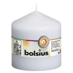 Stĺpová sviečka Bolsius 100/98mm biela, 1 kus