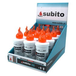 Subito S6 LED candle inserts, 12 pieces, orange