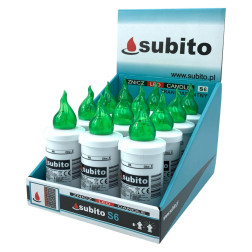 Subito S6 LED candle inserts, 12 pieces, green