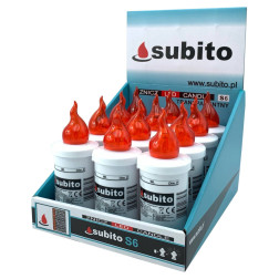 Subito S6 LED candle inserts, 12 pieces, red