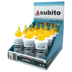Subito S6 LED candle inserts, 12 pieces, yellow