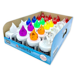 Subito Comet LED candle inserts, 24 pieces, mix