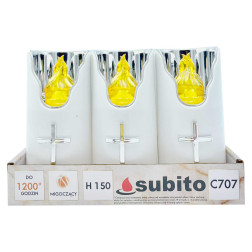 Subito C707 H150 LED-Kerzeneinsätze, 6 Stück, silbergelb