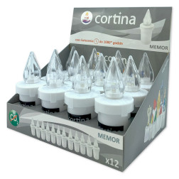 Wkład do zniczy LED Cortina Memor 1 sztuka biały