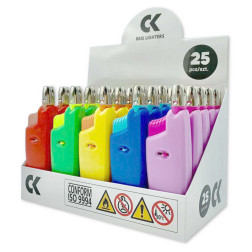 Piezoelectric lighters CK Z5 25 pieces, mix of 5 colors