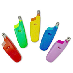 Piezoelectric lighters CK Z5 25 pieces, mix of 5 colors