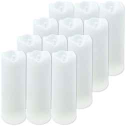 Decorative candles Subito LED C704 SW CF 150/50 white 12 pieces