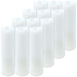 Decorative candles Subito LED C704 SW CF 175/50 white 12 pieces