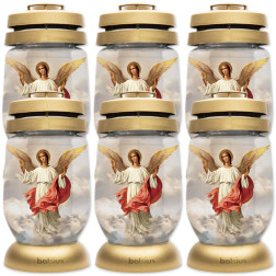 Bolsius candles 3S 17 Angel gold inserts 36h 1.5 days 6 pieces