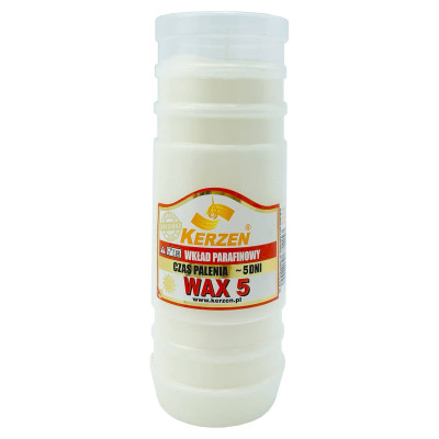 Wkłady do zniczy parafinowe Kerzen WAX 5 120h 5 dni 24 sztuki