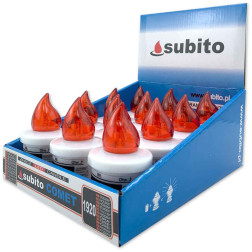 Subito Comet LED candle inserts, 12 pieces, red